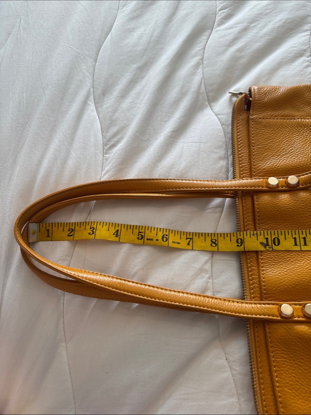 Christopher Kon yellow leather bag with purple lining - Picture 13 of 14